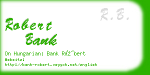 robert bank business card